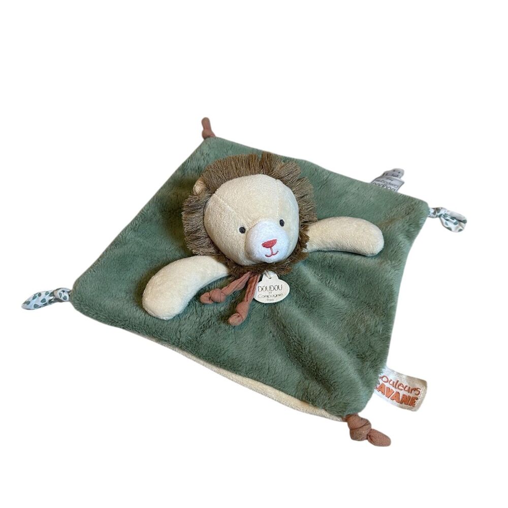 Doudou et Compagnie Paris Couleurs Savane Lion Baby Security Blanket